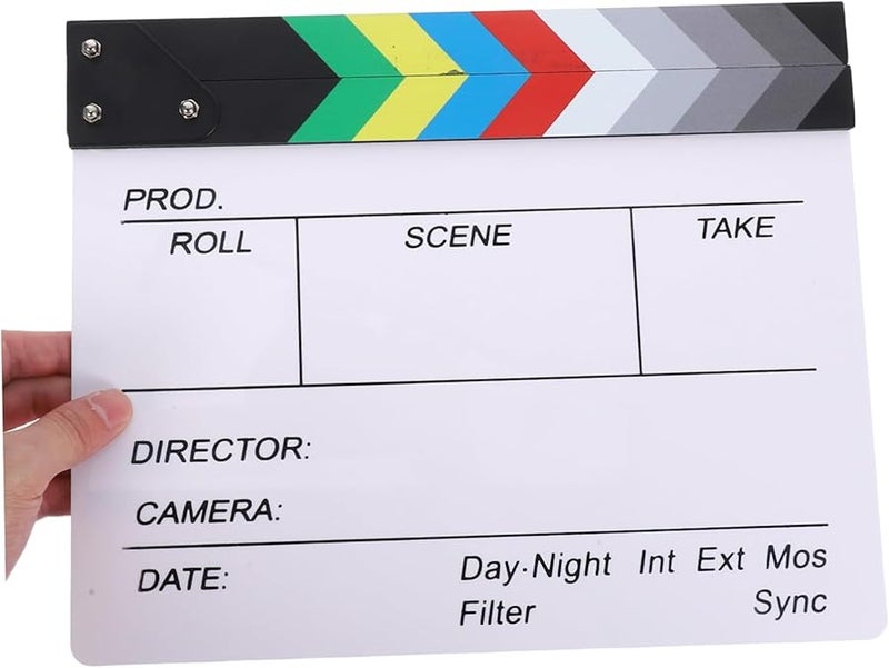 White Acrylic Film Directors Clapboard Multi Functional Movie Production Board - Image 4
